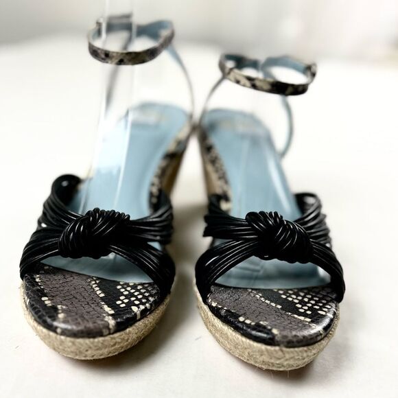 Frances Valentine Jute Espadrille Wedge Sandals - Picture 3 of 13